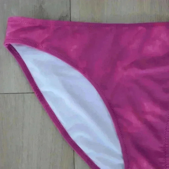 OLD NAVY | Women's Purple/Pink Acid Wash Mid-Rise Full Coverage Bikini Bottoms - Picture 2 of 3